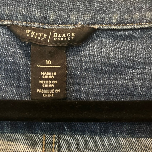 White House Black Market Blue Jean Jacket - Picture 6 of 6